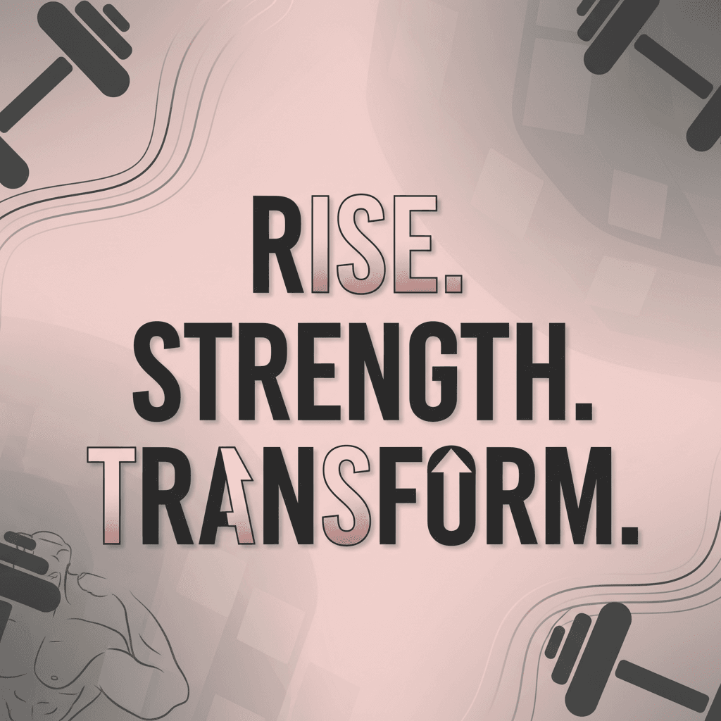 Bold typography in soft pink and black, motivational and modern design